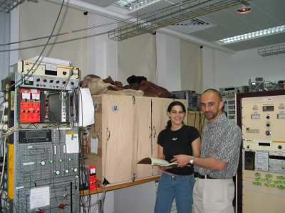 Professor Weissman and Ms. Ayala Ra�anan Hard at Work at Weizmann, Israel.